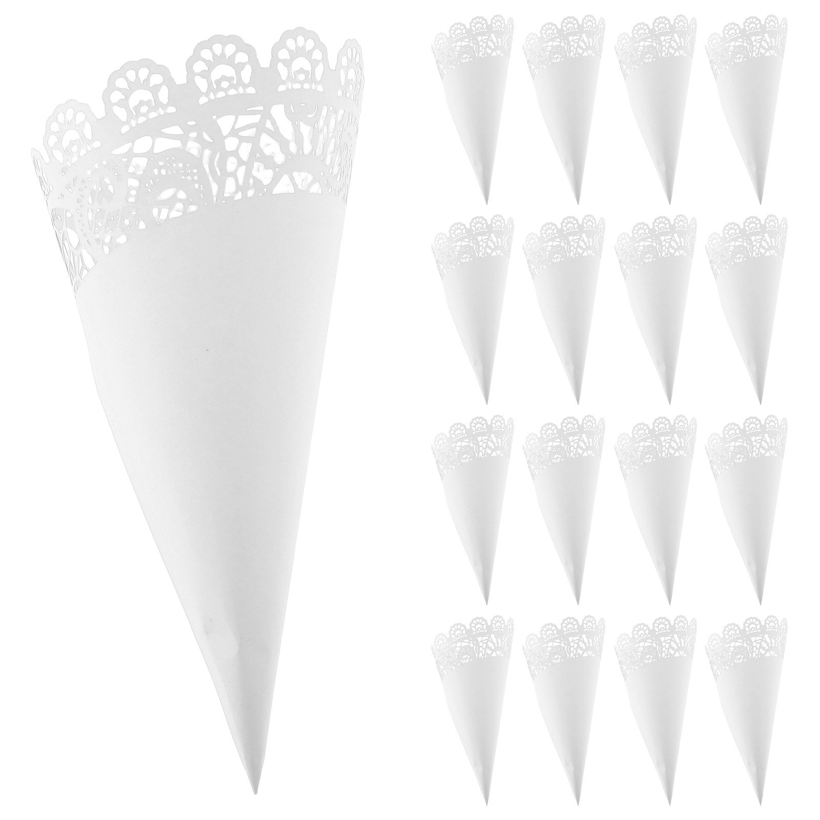 Papercraft Supply Confetti - กรวยกระดาษหลากสี 50 ชิ้น สำหรับงานปาร์ตี้ ของชำร่วย งานครบรอบ