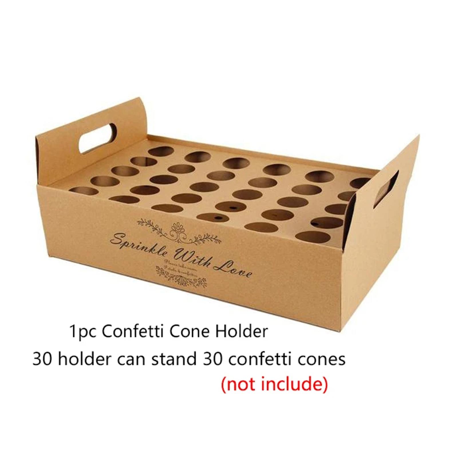 Papercraft Supply Confetti - ถาดวางกล่องกรวยกระดาษสำหรับใส่คอนเฟตติงานแต่งงาน งานฝีมือ ของตกแต่งงานปาร์ตี้ ของตกแต่งกลางโต๊ะ ของตกแต่งวันหยุด