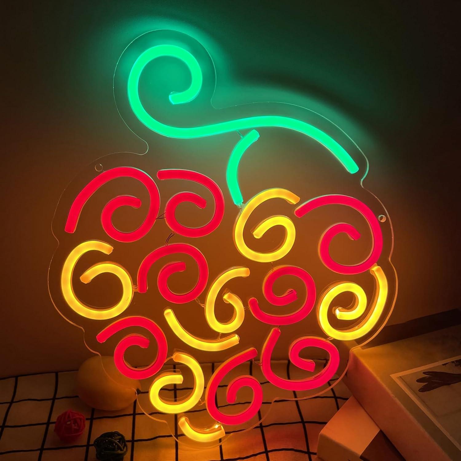 Neon Sign Party - ป้ายไฟนีออน Cyber Fruit ไฟ LED ปรับความสว่างได้ผ่านพอร์ต