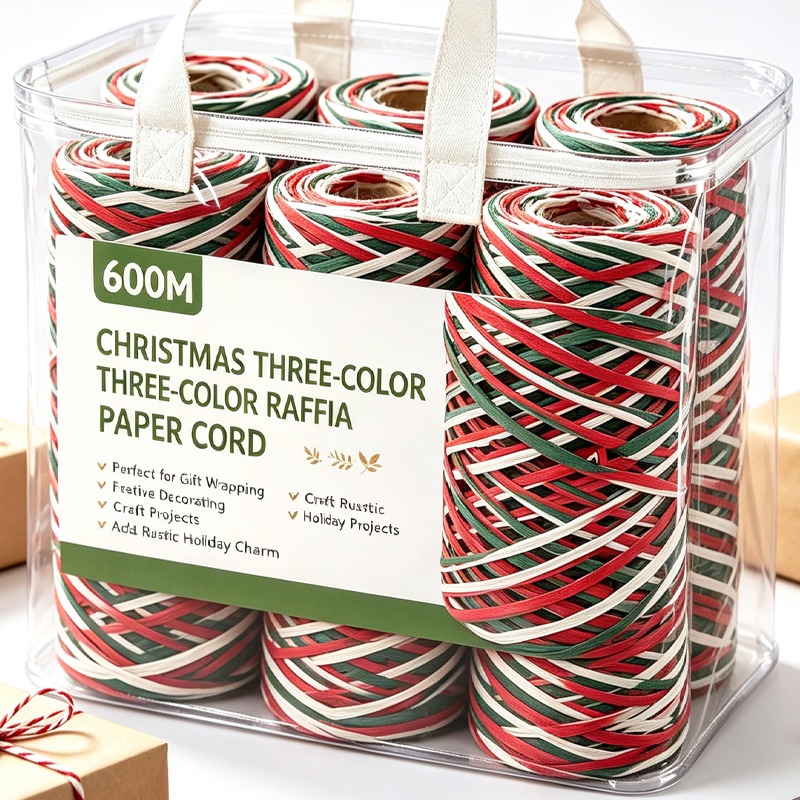 Papercraft Supply Ribbon - ริบบิ้นกระดาษราฟเฟีย 150/600 เมตร สำหรับทำหมวกกันแดด กระเป๋าชายหาด งานฝีมือ