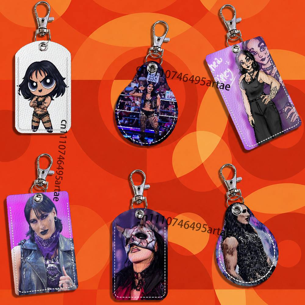 Party Favor Bag - กระเป๋าใส่บัตรรูปทรงสี่เหลี่ยมผืนผ้าลายการ์ตูน Mami black Rhea Ripley พร้อมพวงกุญแจ