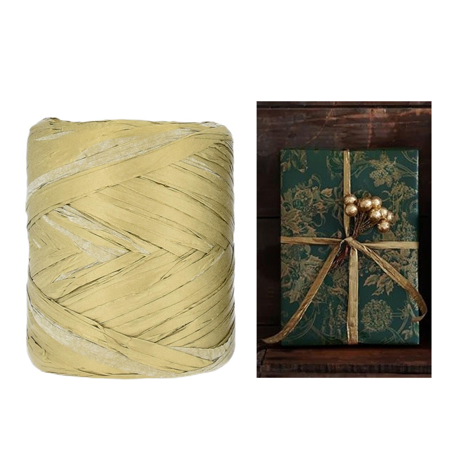 Papercraft Supply Ribbon - กระดาษห่อของขวัญ เชือกผูกริบบิ้นสำหรับงานฝีมือ ช่อดอกไม้ เชือกราฟเฟีย สายรัดริบบิ้นสำหรับห่อของขวัญ อุปกรณ์ตกแต่งคริสต์มาส