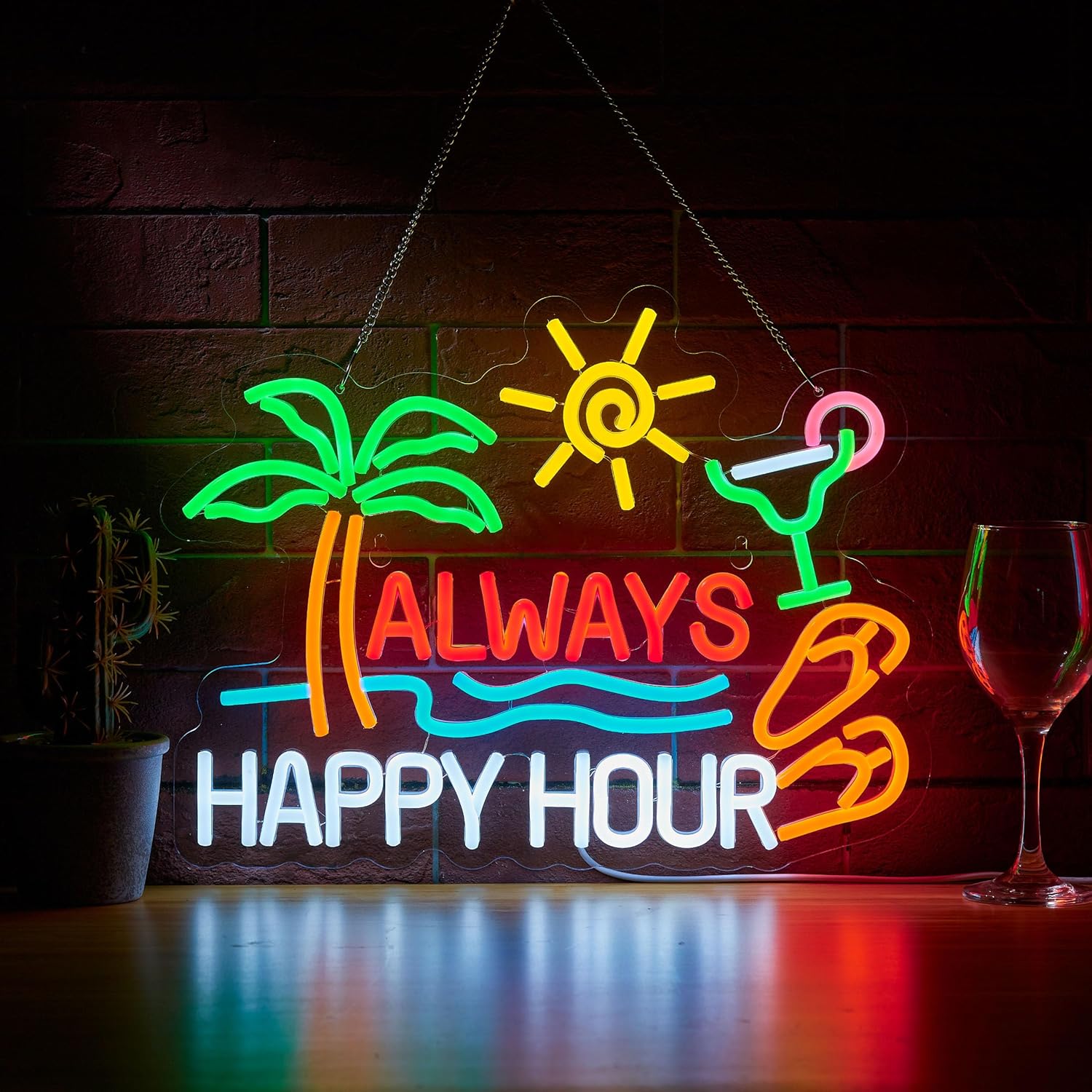 Neon Sign Party - ป้ายไฟนีออน Always Happy Hour Beer Bar