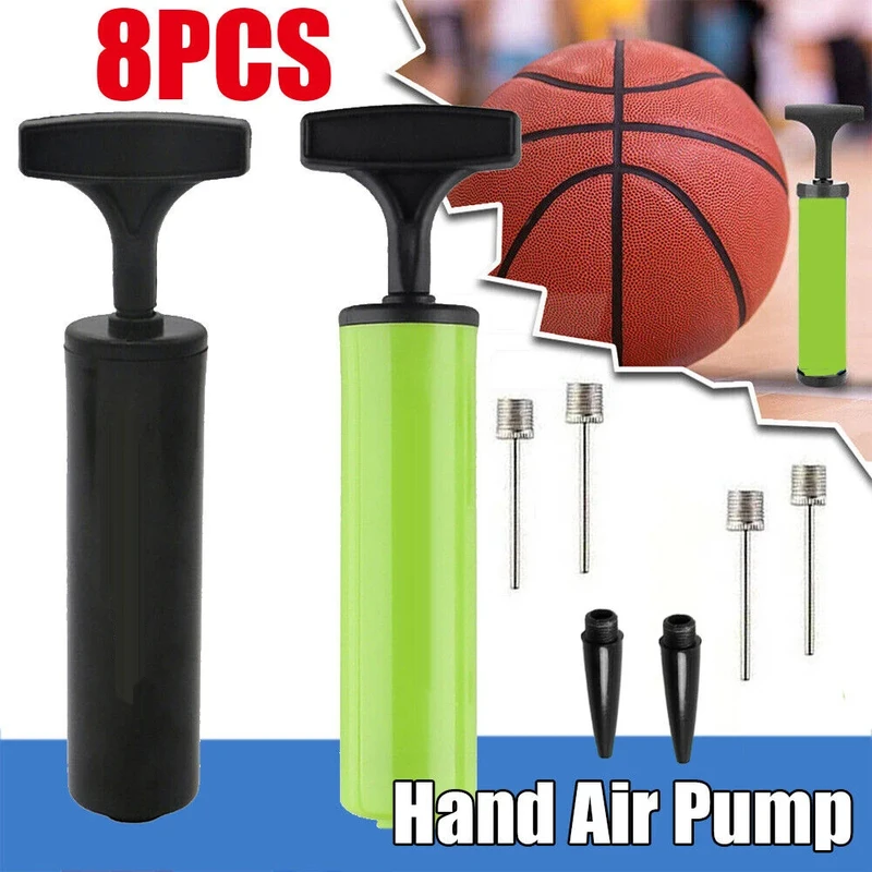 Balloon Pump Hand - 8 ชิ้นแบบพกพา Ball Pump ชุดกางเกงยืดหยุ่นวอลเลย์บอลฟุตบอลบาสเกตบอลเข็มมือ Air