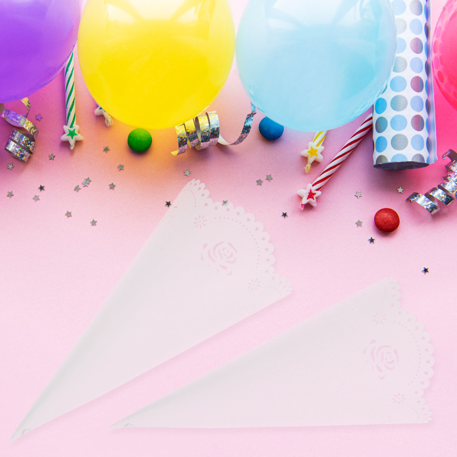 Papercraft Supply Confetti - กรวยกระดาษกลวงสำหรับใส่กระดาษโปรย 20 ชิ้น คุณภาพพรีเมียม พับง่าย เหมาะสำหรับงานประดิษฐ์