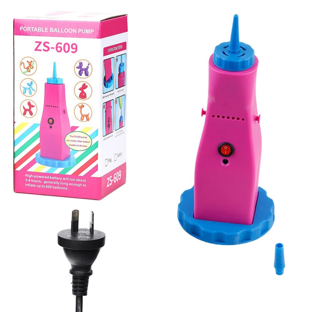 Balloon Pump Hand - เครื่องสูบลมลูกโป่งแบบพกพา AC 100-240V พร้อมก้านยาว ใช้สำหรับสูบลมลูกโป่งกลางแจ้ง