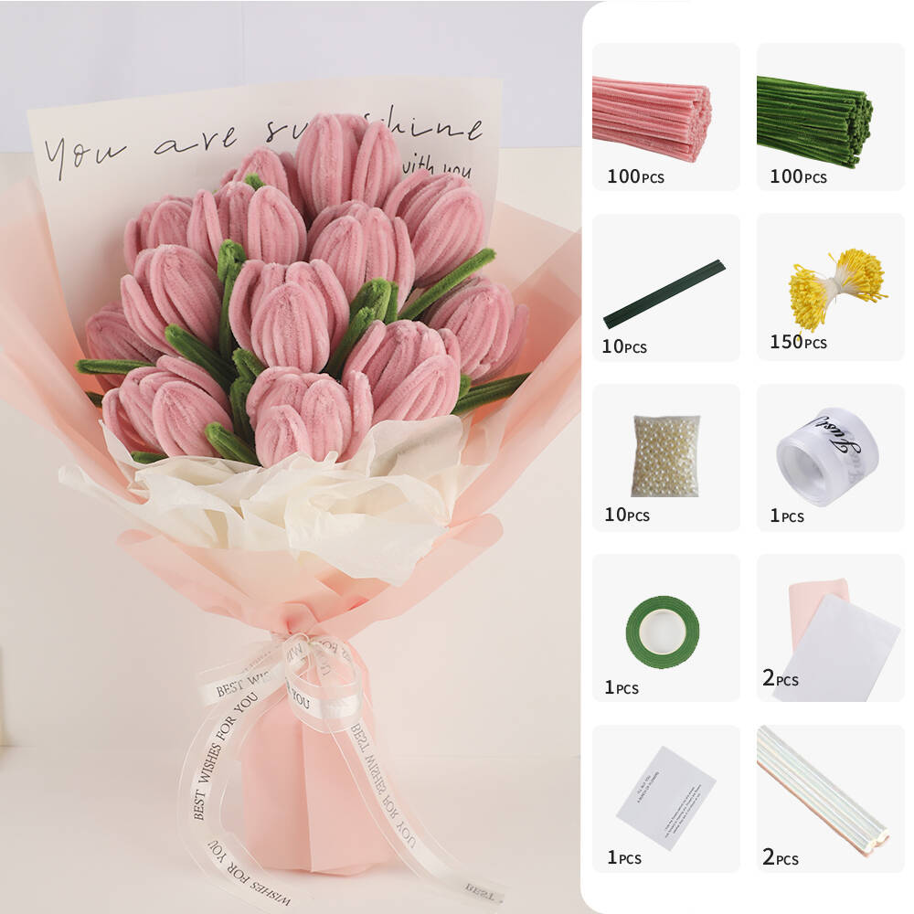 Papercraft Supply Ribbon - อุปกรณ์งานฝีมือสำหรับทำที่ปัดฝุ่น 200 ชิ้น พร้อมก้านโลหะ 10 ชิ้น