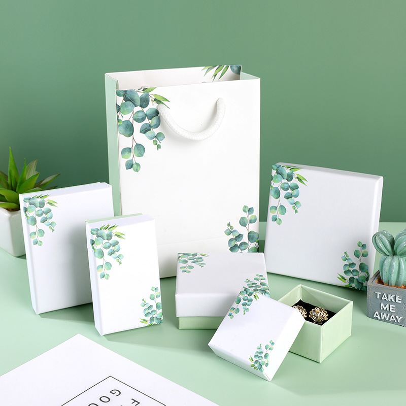 Event Party Shop - ความคิดสร้างสรรค์ขนาดเล็ก Leaf เครื่องประดับ Shop แหวนต่างหูสร้อยคอสร้อยข้อมือจอแสดงผลกล่องบรรจุภัณฑ์พวงกุญแจของขวัญกล่องอุปกรณ์หัตถกรรม