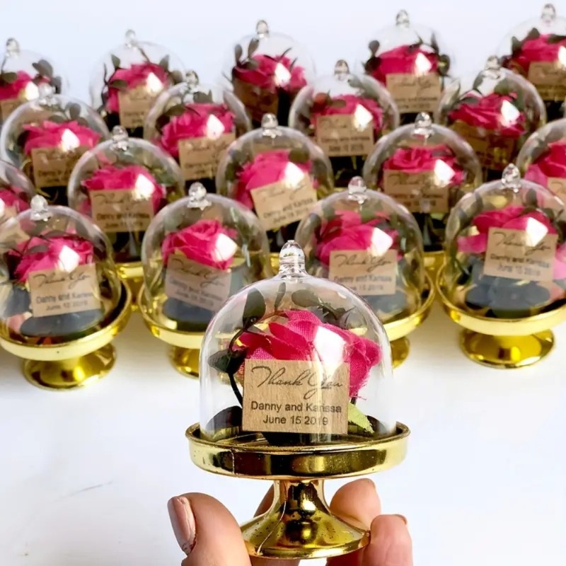 Party Event Supply Store - 24 ชิ้นกล่องขนมพลาสติกขนาดเล็กพร้อมฝาปิดภาชนะใส่ขนมสำหรับงานปาร์ตี้อุปกรณ์ตกแต่งโต๊ะสำหรับจัดเก็บขนมหรือของขวัญชิ้นเล็ก