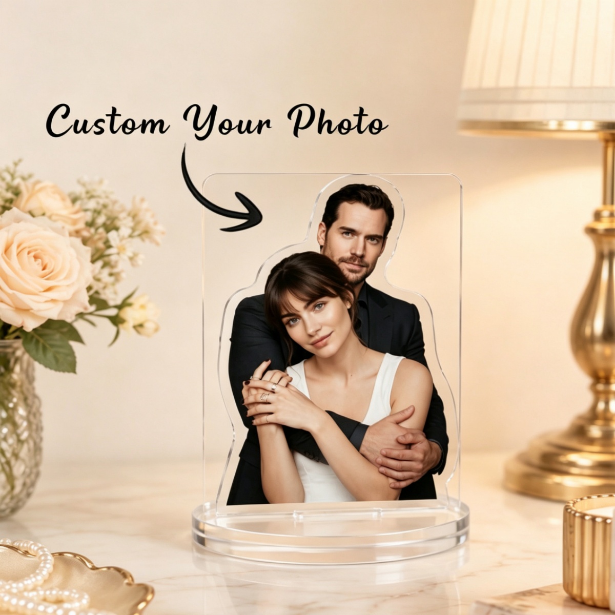 Eve Party - ของตกแต่งรูปคนอะคริลิกแบบกำหนดเอง – ของประดับอะคริลิกจากภาพถ่าย, ของที่ระลึกงานแต่งงาน, การปรับแต่งตามความต้องการ