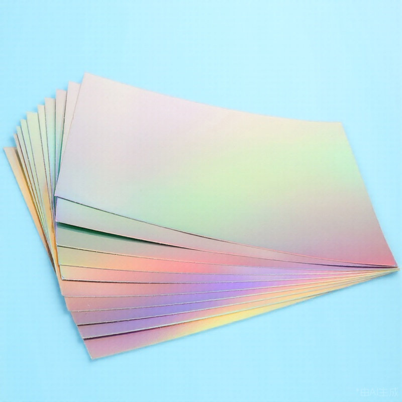 Papercraft Supply Invitation - กระดาษการ์ดโฮโลแกรม 10 แผ่น อุปกรณ์งานฝีมือ DIY สำหรับงานคริสต์มาส