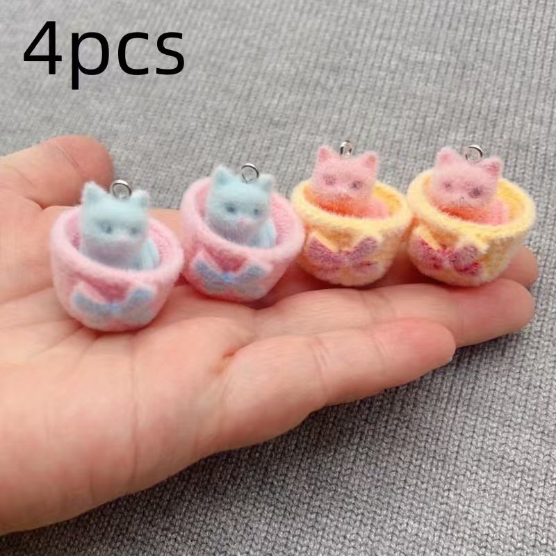 จี้แมวเรซิน 3D แบบนุ่ม 4 ชิ้น  - Event Party บทวิจารณ์และราคา