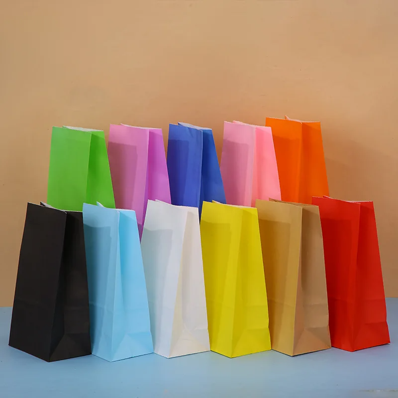 10/20/50 ชิ้นถุงกระดาษคราฟท์สี - Event Party Shop บทวิจารณ์และราคา