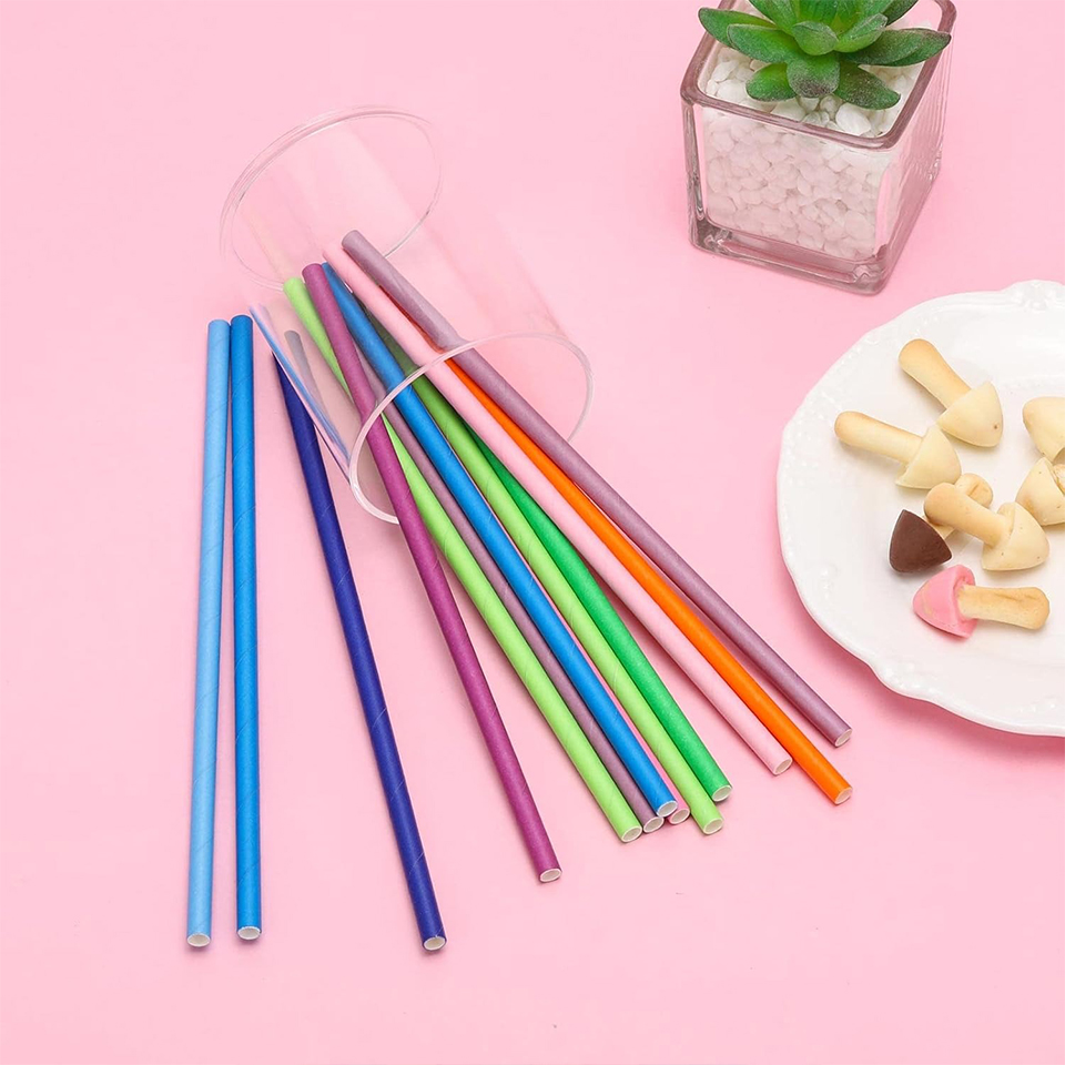 หลอดกระดาษใช้แล้วทิ้ง 25/50/10 - Paper Straw Color บทวิจารณ์และราคา