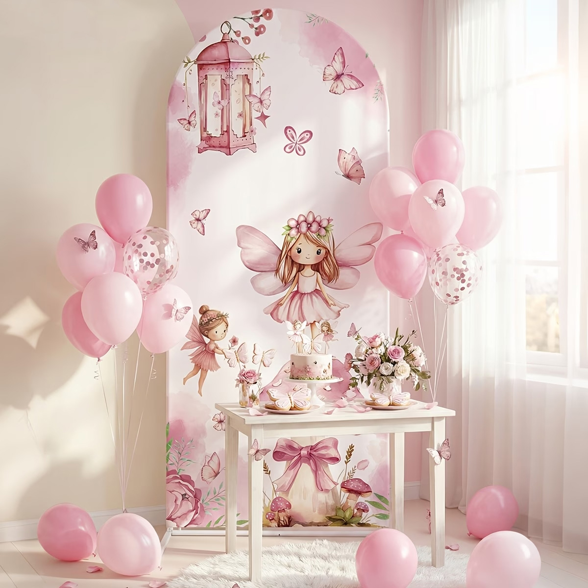 ฉากหลังนางฟ้าและเห็ด ตกแต่งโต๊ - Dessert Table Backdrop บทวิจารณ์และราคา
