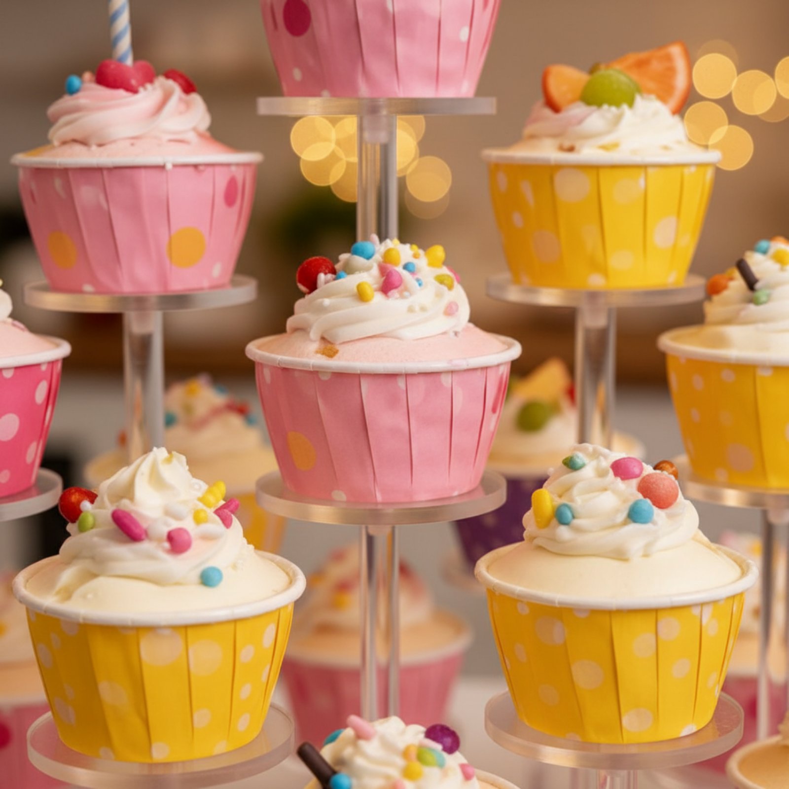 แท่นวางคัพเค้กอะคริลิก แท่นโชว - Cupcake Stand Tier บทวิจารณ์และราคา