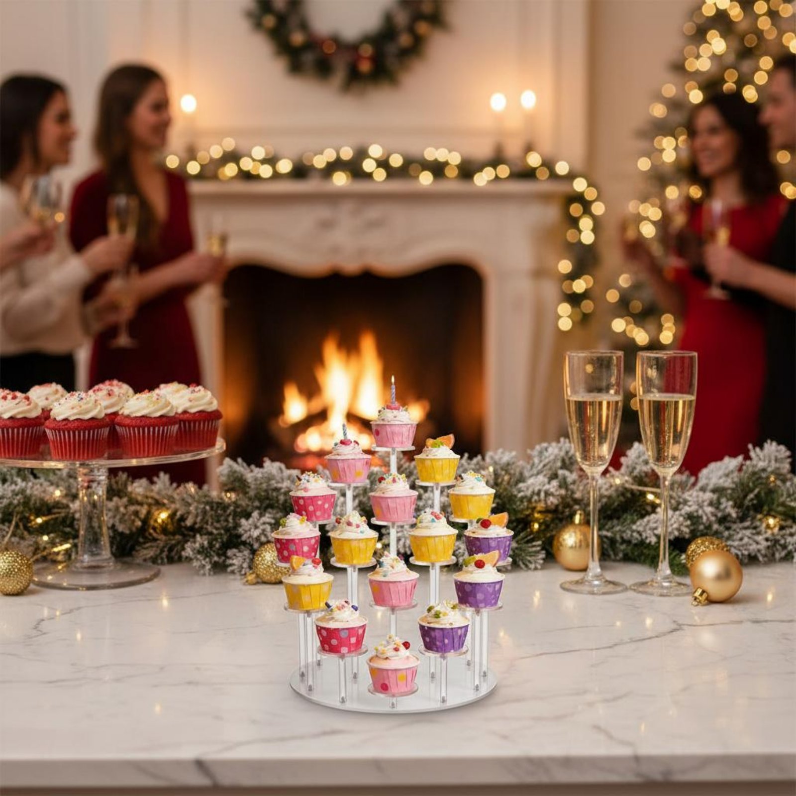 แท่นวางคัพเค้กอะคริลิก แท่นโชว - Cupcake Stand Tier บทวิจารณ์และราคา