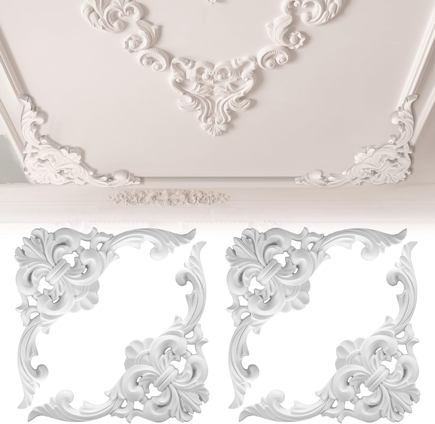 ชุดอุปกรณ์ตกแต่งฝ้าเพดาน PU พร - Flower Wall Panel บทวิจารณ์และราคา