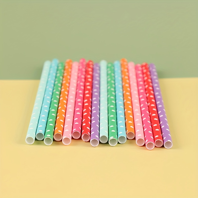 หลอดกระดาษแบบใช้แล้วทิ้งสีสันส - Paper Straw Color บทวิจารณ์และราคา