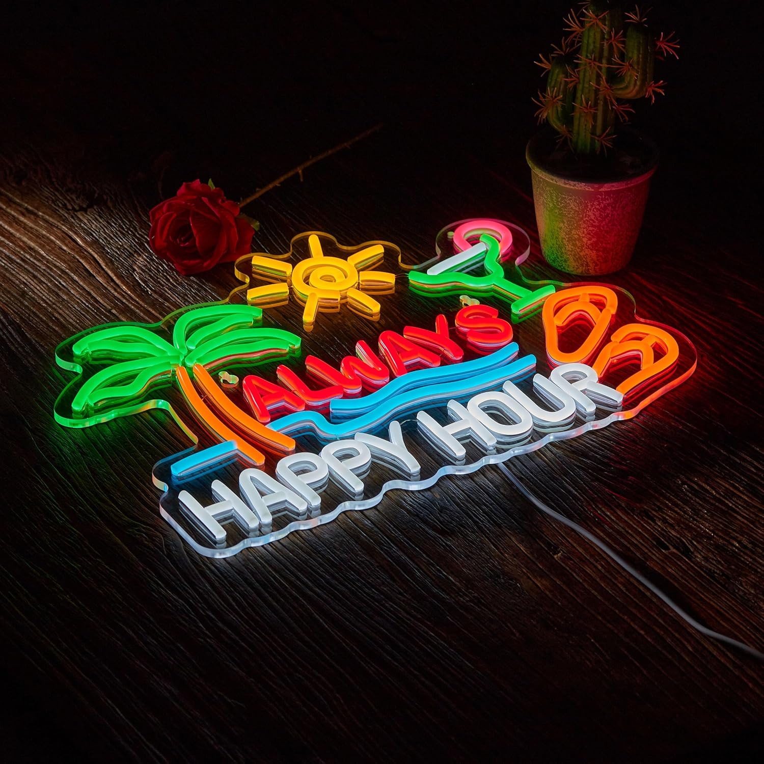 ป้ายไฟนีออน Always Happy Hour  - Neon Sign Party บทวิจารณ์และราคา