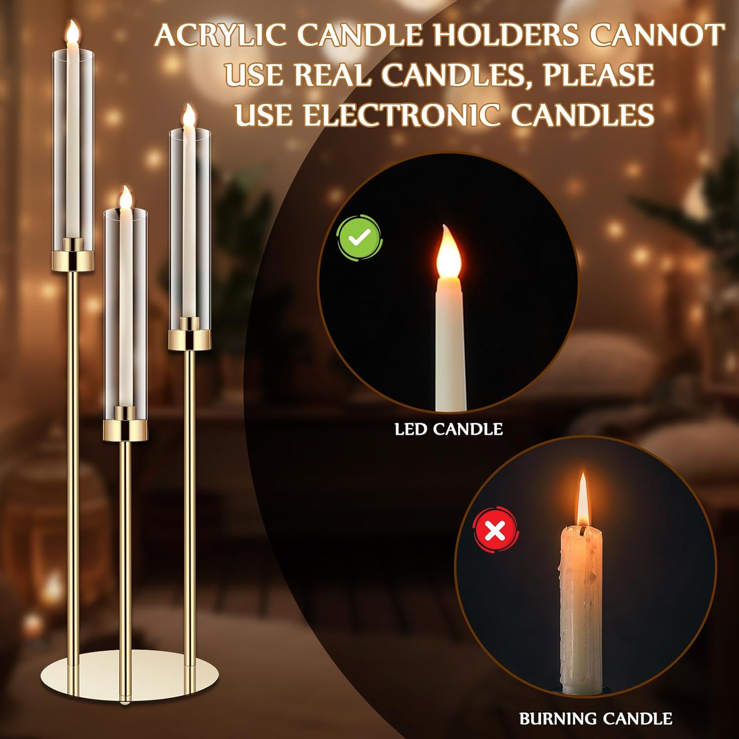 เชิงเทียนอะคริลิค1เซ็ต, เชิงเท - Centerpiece Stick บทวิจารณ์และราคา