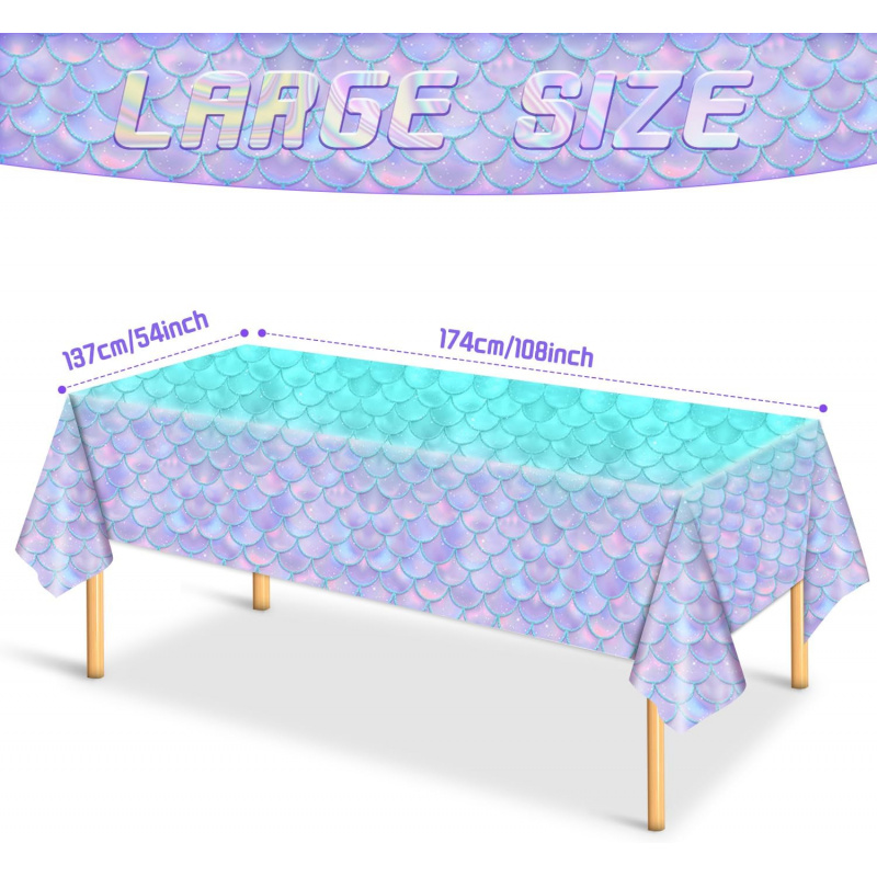 ผ้าปูโต๊ะนางเงือก - ตกแต่งวันเ - Table Cloth Disposable บทวิจารณ์และราคา