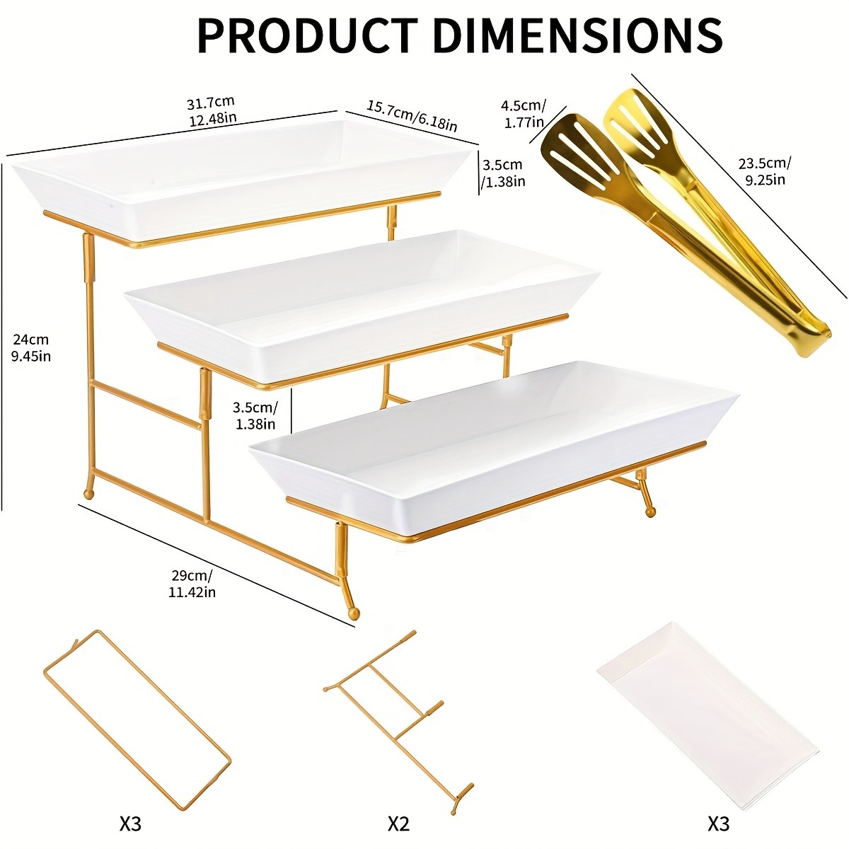 ชั้นวางเสิร์ฟแบบมีชั้นสีขาวพร้ - Cupcake Stand Tier บทวิจารณ์และราคา