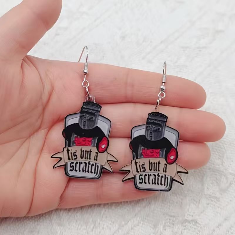 ต่างหูอะคริลิคสีดำและขาวลายคำค - Event Party บทวิจารณ์และราคา