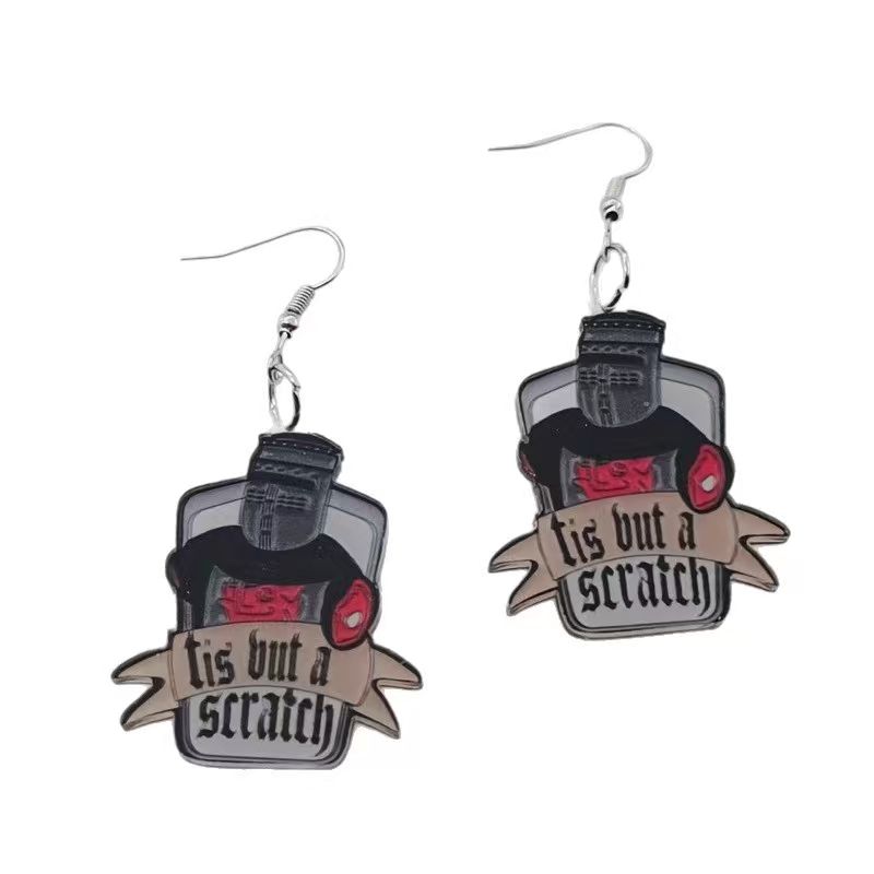 ต่างหูอะคริลิคสีดำและขาวลายคำค - Event Party บทวิจารณ์และราคา