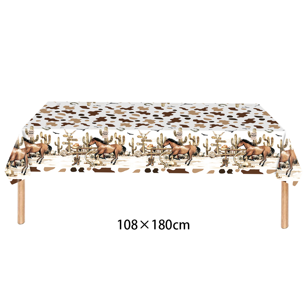 ปาร์ตี้คาวบอยตะวันตกบนโต๊ะอาหา - Table Cloth Disposable บทวิจารณ์และราคา
