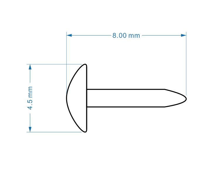 500pcs 4.5mm สีขาวโลหะ Brads ส - Papercraft Supply Invitation บทวิจารณ์และราคา