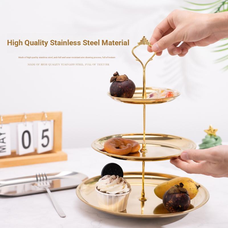 ชั้นวางเค้ก 2/3 ชั้น สีทองเงิน - Cupcake Stand Tier บทวิจารณ์และราคา