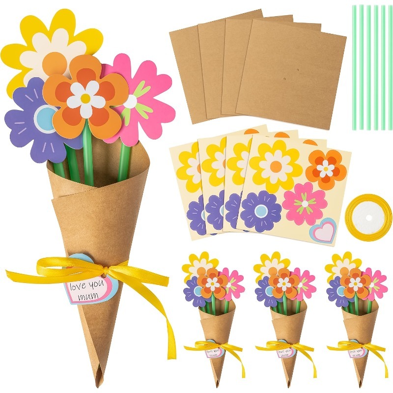 ชุดทำดอกไม้ DIY 100 ชิ้น พร้อม - Papercraft Supply Ribbon บทวิจารณ์และราคา