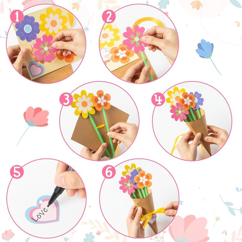 ชุดทำดอกไม้ DIY 100 ชิ้น พร้อม - Papercraft Supply Ribbon บทวิจารณ์และราคา