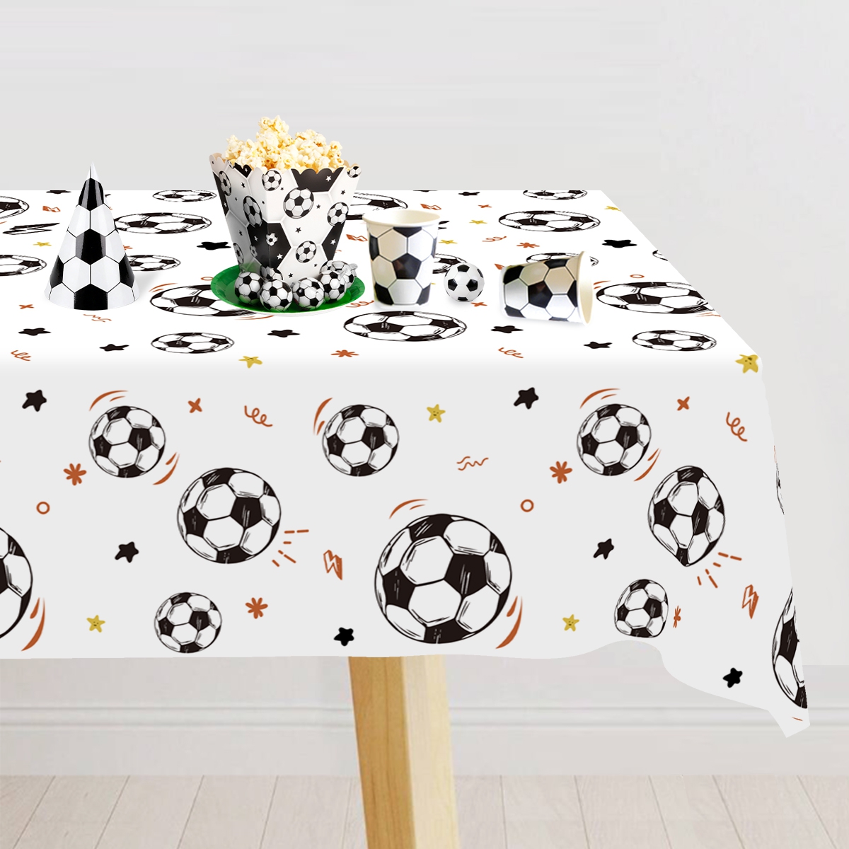 183x137 ซม. ธีมฟุตบอลผ้าปูโต๊ะ - Table Cloth Disposable บทวิจารณ์และราคา