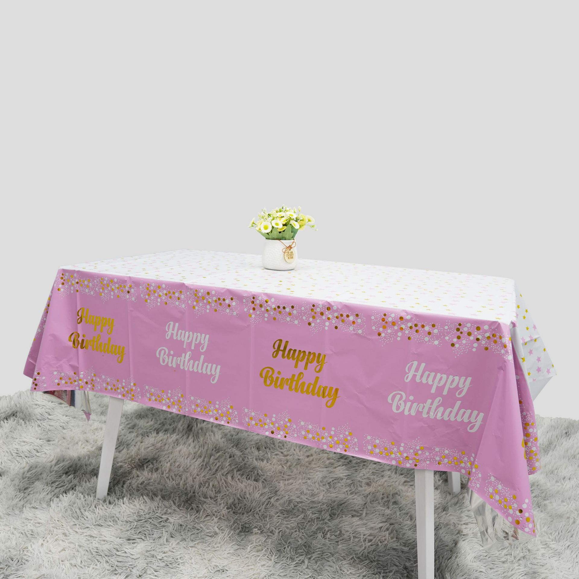 ผ้าปูโต๊ะแบบใช้แล้วทิ้งลายจุดด - Table Cloth Disposable บทวิจารณ์และราคา