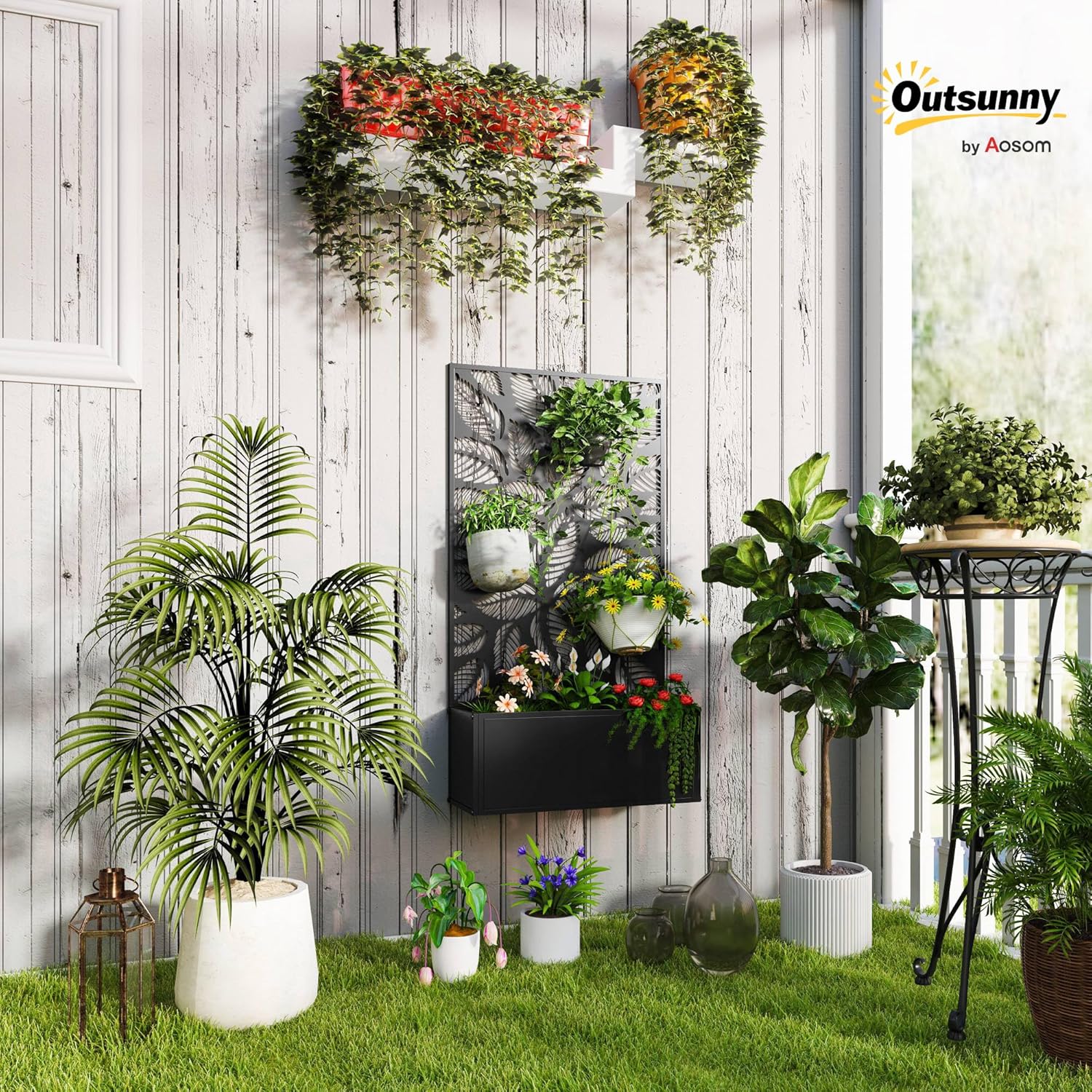 แปลงปลูกผักยกพื้นทำจากโลหะพร้อ - Flower Wall Panel บทวิจารณ์และราคา