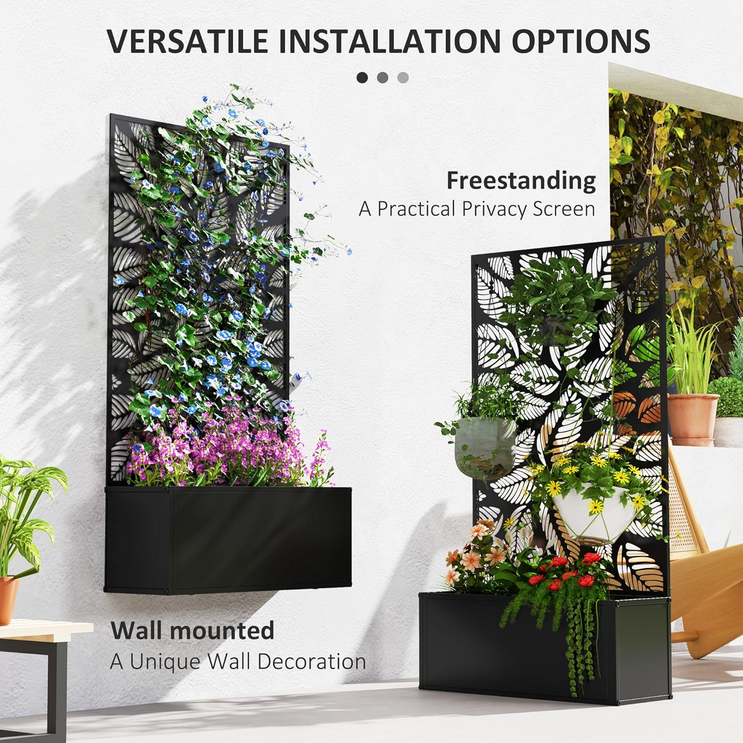 แปลงปลูกผักยกพื้นทำจากโลหะพร้อ - Flower Wall Panel บทวิจารณ์และราคา