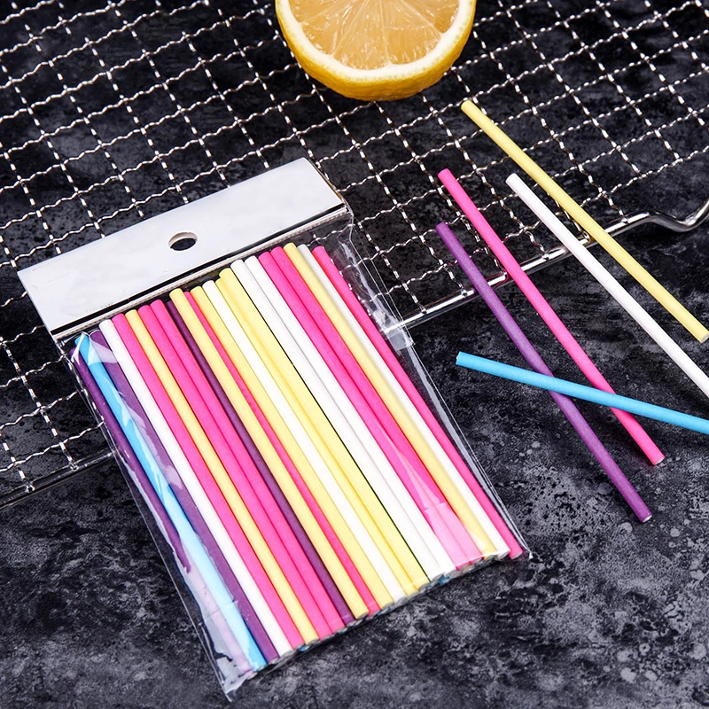100 ชิ้น/ล็อตกระดาษ Lollipop S - Paper Straw Color บทวิจารณ์และราคา