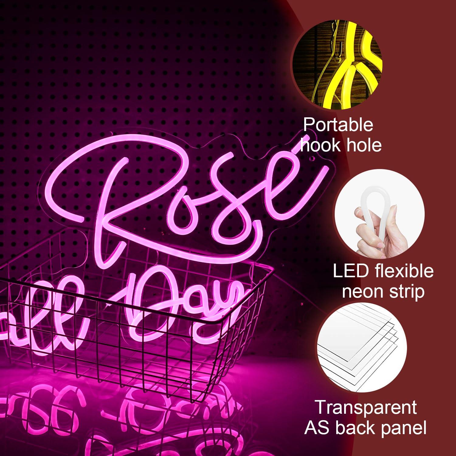 ป้ายไฟนีออนรูปดอกกุหลาบ ปรับคว - Neon Sign Party บทวิจารณ์และราคา
