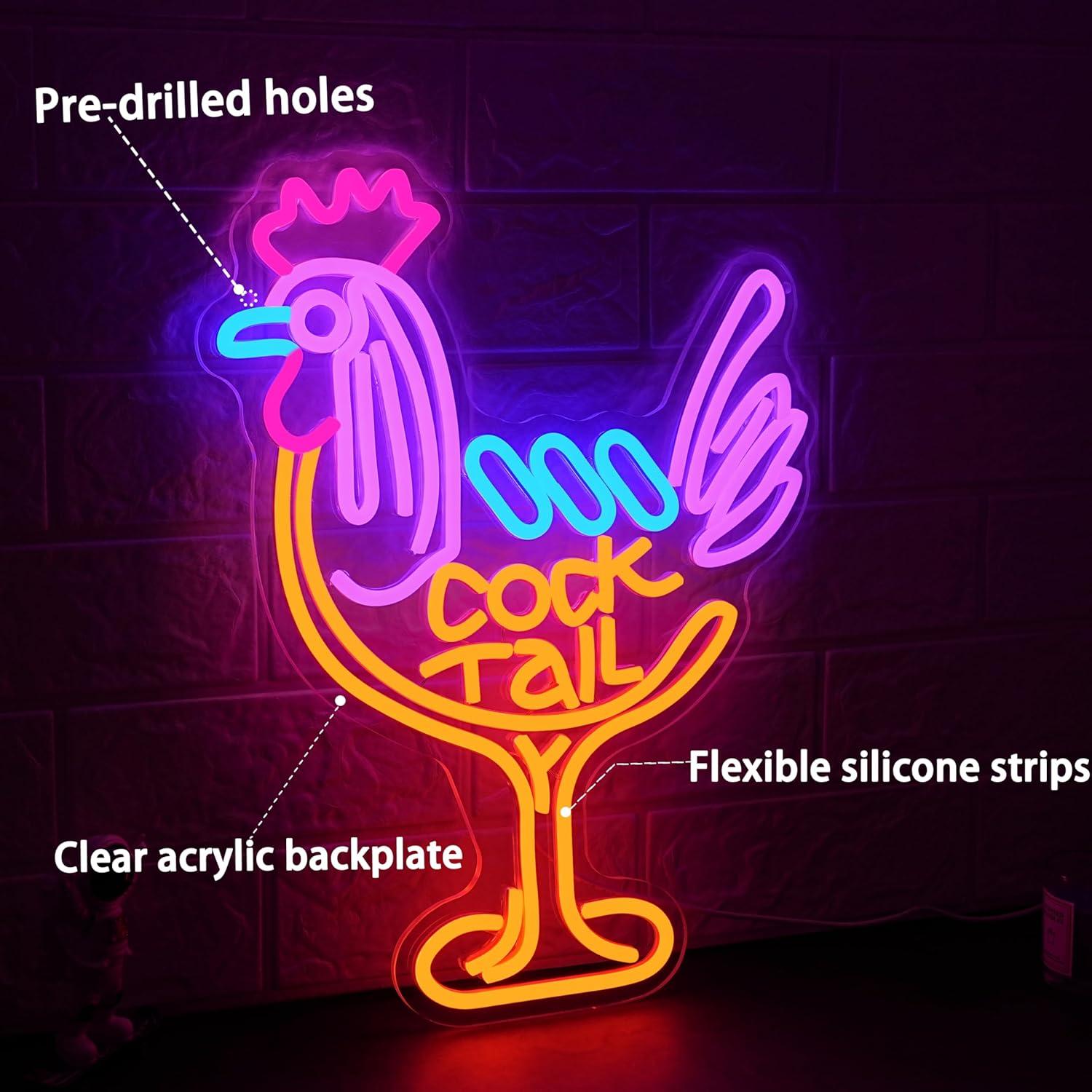 ป้ายไฟนีออนค็อกเทล ไฟ LED ปรับ - Neon Sign Party บทวิจารณ์และราคา