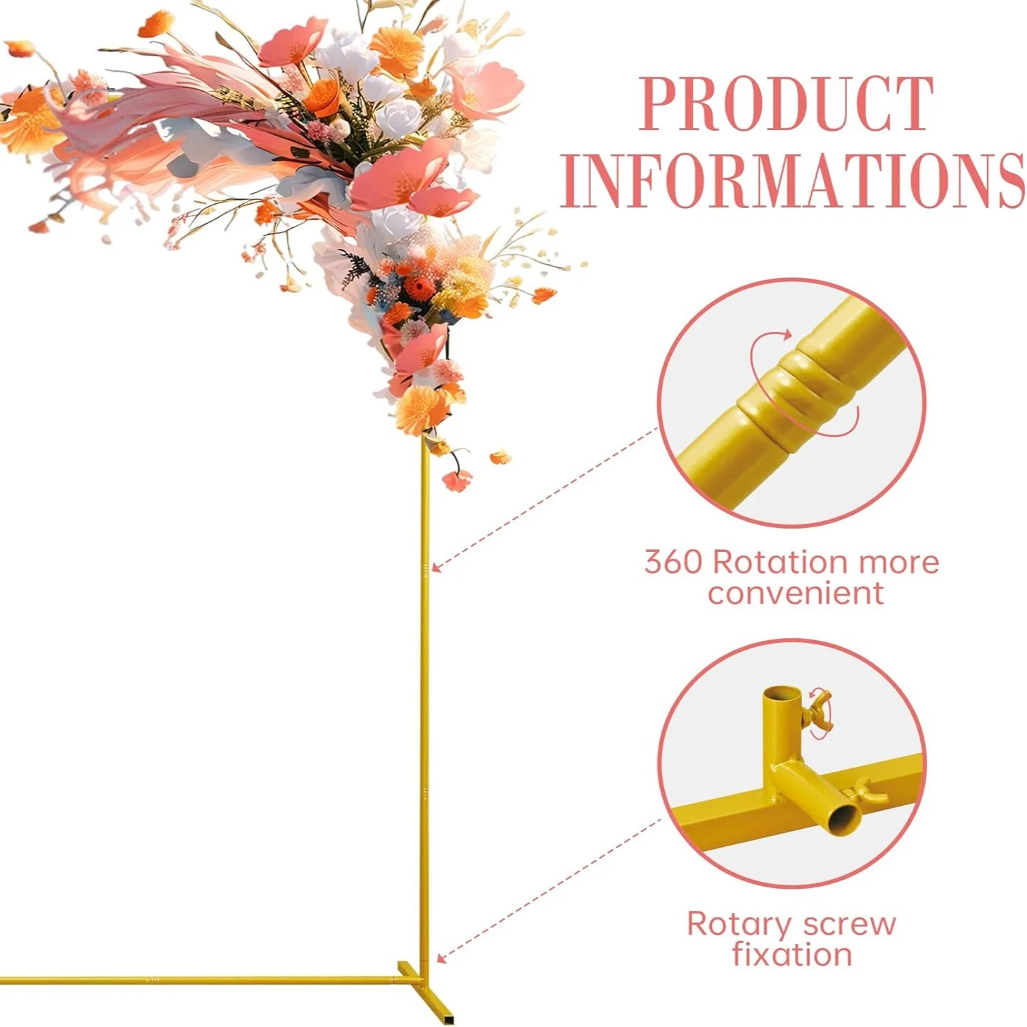 ทองจัดงานแต่งงานสแควร์ฉากหลังโ - Balloon Arch Kit บทวิจารณ์และราคา